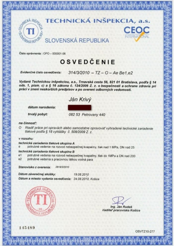  Certifikáty