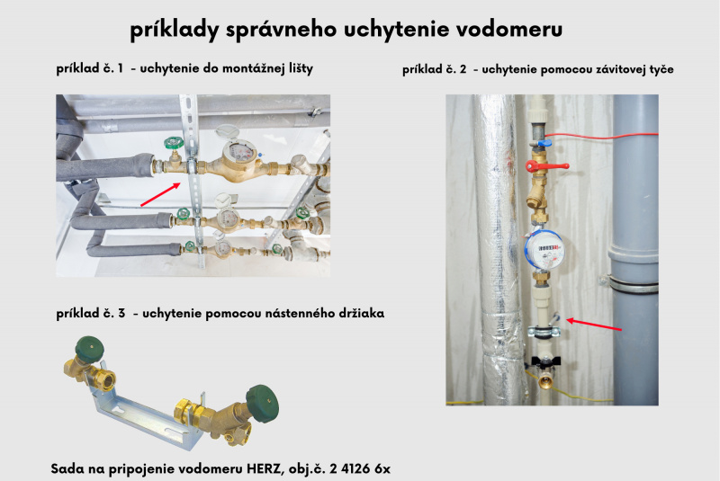  Poradna - novinky / Uchytenie vodomeru v bytovom jadre - foto
