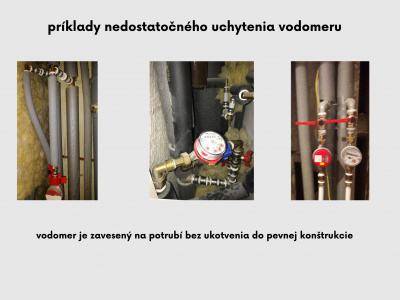 Uchytenie vodomeru v bytovom jadre